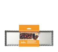 Stampo rettangolare per crostata fondo mobile antiaderente 35x11x2,5h cm