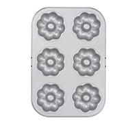Stampo per 6 ciambelline a fiore Ø7 cm in acciaio antiaderente