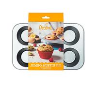 Teglia per 6 jumbo muffin di Ø6 cm in acciaio antiaderente