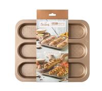 Decora Stampo per 3 baguette Gold Line – Metallo antiaderente, 3 cavità 38 x 32 x h 3 cm