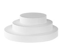 Decora 0173802 Disco, polistirolo, Bianco, 25x2,5 cm