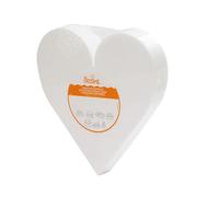 Decora 0173912 Basi a forma di cuore in polistirolo ideali per esercitazioni e per realizzare torte a piani dall'aspetto perfetto, Dim. 50 X 5 H CM