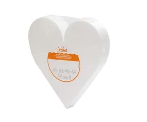 Decora 0173912 Basi a forma di cuore in polistirolo ideali per esercitazioni e per realizzare torte a piani dall'aspetto perfetto, Dim. 50 X 5 H CM