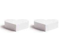 Decora 0174061 Basi a forma di cuore in polistirolo ideali per esercitazioni e per realizzare torte a piani dall'aspetto perfetto, Dim. 20 X H 7,5 CM (Confezione da 2)