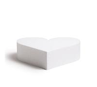 Decora 0174061 Basi a forma di cuore in polistirolo ideali per esercitazioni e per realizzare torte a piani dall'aspetto perfetto, Dim. 20 X H 7,5 CM