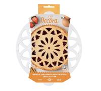 Decora 0215803 Griglia Tagliapasta Per Crostate Fiore Ø 28 cm, Realizzata in Plastica, Ideale per Creare gemetrico di un Rosone, Diametro Ø 28 cm, Made in Italy