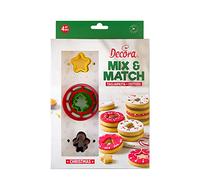 Set 4 Cutters Tagliapasta in plastica occhio di bue Natale