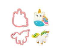 Decora 0255070 Set 2 Tagliapasta Magic Unicorns, In Plastica, Il Kit Ideale per Creare Decorazioni in Pasta di Zucchero o di Gomma, Made in Italy, Design originale. Confezione da 2 pezzi.
