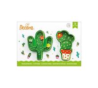 Decora 0255072 Set 2 Tagliapasta Cactus, In Plastica, Il Kit Ideale per Creare Decorazioni in Pasta di Zucchero o di Gomma, Made in Italy, Design originale. Confezione da 2 pezzi.