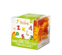 Set 36 Cutters Tagliapasta in plastica Lettere e Numeri piccoli h 2 cm