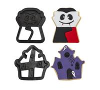 Decora 0255091 Set 2 Tagliapasta Vampire, In Plastica, Il Kit Ideale per Creare Decorazioni in Pasta di Zucchero o di Gomma, Made in Italy, Design originale. Confezione da 2 pezzi.