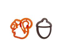 Decora 0255164 Set 2 Tagliapasta Bosco In Plastica, Il Kit Ideale per Creare Decorazioni in Pasta di Zucchero o di Gomma, Made in Italy, Design originale. Confezione da 2 pezzi.