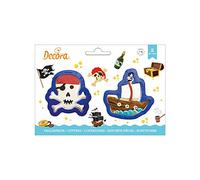 Decora 0255197 Set 2 Tagliapasta Teschio E Nave In Plastica, Il Kit Ideale per Creare Decorazioni in Pasta di Zucchero o di Gomma, Made in Italy, Design originale. Confezione da 2 pezzi.