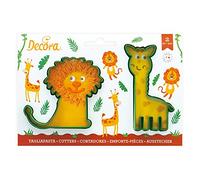 Set 2 Cutters Tagliapasta in plastica animali Leone e Giraffa