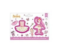 Decora 0255206 Set 2 Tagliapasta Ballerina E Tutu In Plastica, Il Kit Ideale per Creare Decorazioni in Pasta di Zucchero o di Gomma, Made in Italy, Design originale. Confezione da 2 pezzi.