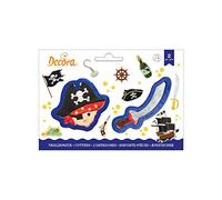 Decora 0255207 Set 2 Tagliapasta Pirata E Sciabola In Plastica, Il Kit Ideale per Creare Decorazioni in Pasta di Zucchero o di Gomma, Made in Italy, Design originale. Confezione da 2 pezzi.