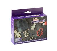 Set 2 Cutters Tagliapasta in plastica Halloween Gingerbread con 4 stencil