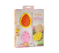 Decora 0255226 Tagliapasta E Marcatori Pasqua, In Plastica, Il Kit Ideale per Creare Decorazioni in Pasta di Zucchero o di Gomma, Made in Italy, Design originale. Confezione da 3 pezzi.