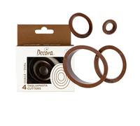 Decora Kit 4 Pezzi Ovale 1,5-3,5-5,5-7,5 H 2,2 CM, Rosa (0255307), Plastica
