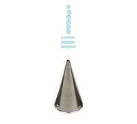 Beccuccio cornetto tondo 2 in acciaio inox Ø1,7 x 3,5 cm