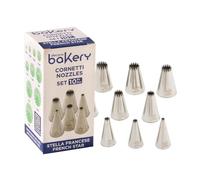 Kit 10 Beccucci cornetti stella Francese in acciaio inox misure assortite