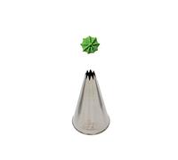 Beccuccio cornetto stella francese 6 Decora in acciaio inox Ø2,4 x 5 cm