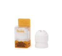 Decora Adattatore per cornetti 3D 0263666 – Bianco, plastica Ø 3,5 cm, blister 6×5×4,5 cm