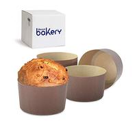 Decora 0320159 Forme Canasta/Panettone Ø 13 x h 9,5 cm-500 G, 25 Pezzi, Carta di cellulosa, Marrone, g-25