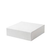 Decora 0339177 Scatola Bianca Telata per Torte Basse Con Apertura Facilitata 28,5 X 28,5 X 6 H Cm