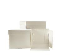 Decora, 0339404 Scatola per Dolci in cartone Microonda con coperchio, da 26,5 X 26,5 X H25 cm, Imbustate Singolarmente, Prodotto brevettato. Made in Italy.