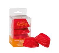 Decora Pirottini per muffin in carta forno 0339635 rossi Ø5×h3,2 cm 75 pz resistono fino a 220°