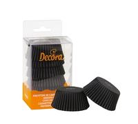 75 Pirottini neri in carta forno per muffin Ø5 x h3,2 cm Decora