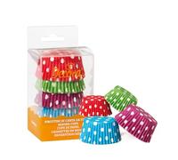 75 Pirottini in carta pois colori vari per cottura muffin Ø5 x h 3,2 cm
