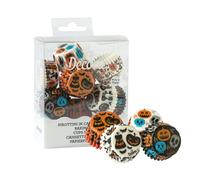 Decora, 0339711 Confezione da 200 Pirottini Tematici, Bon Bon Halloween, per Cuocere, Presentare e Regalare Muffin e Dolcetti, Resistono Fino a 180°C, in Comodo Blister, ø 27 X 17 mm, Made in Italy