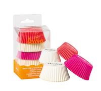75 Pirottini in carta bianchi rosa fucsia per cottura muffin Ø5 x h 3,2 cm Decora