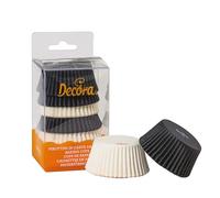 75 Pirottini in carta bianchi e neri per cottura muffin Ø5 x h 3,2 cm Decora