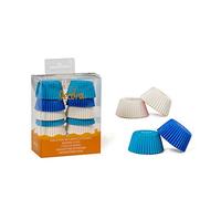 200 Pirottini in carta bianchi celesti e blu per mini muffin Ø3,2 x h 2,2 cm Decora