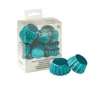 Decora, 0339788 Confezione da 180 Pirottini Bon Bon Sky Metallic da 27 X 17 mm, per Cuocere, Presentare e Regalare Muffin e Dolcetti, Resistono fino a 180°C, In comodo Blister, Made in Italy