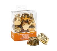 Decora, 0339792 Confezione da 180 Pirottini Bon Bon Oro Metallic da 27 X 17 mm, in Carta da Forno, per Cuocere, Presentare e Regalare Bon Bon, Resistono fino a 180°, In comodo Blister, Made in Italy