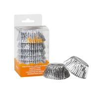 60 Pirottini in carta forno argento per muffin Ø5 x h3,2 cm Decora