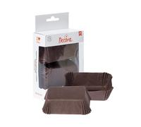 36 Pirottini rettangolari marroni per cottura plumcake 8 x 5 x h 3,2 cm