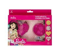 Set 2 Cutters tagliapasta e 2 marcatori Barbie in plastica