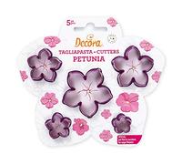 Set 5 cutters tagliapasta in plastica per realizzare fiori Petunie
