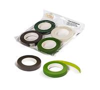 Decora Nastro per steli 0803054 CF 4 Verde, Verde chiaro, Bianco, Marrone 12 mm
