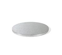Decora 0931206 CAKEBOARD Silver Ø 33 X H 1,2 CM 13 inch, Carta, Grigio, 33 x 1.2 cm