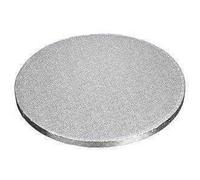 Cakeboard vassoio Sottotorta rotondo rivestito argento Ø36 h 1,2 cm