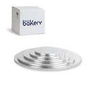 Decora 0931212 CAKEBOARD Silver Ø 60 X H 1,2 CM 24 inch, Carta, Grigio, 60 x 1.2 cm