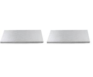 Decora 0931222 CAKEBOARD Silver 1,2 CM, Carta, Argento, 40 x 60 x H 1.2 cm (Confezione da 2)