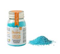 Decora, 2081118 Confezione da 90 G Bastoncini di Zucchero Azzurri, pronti all'uso, per decorare facilmente torte e dolcetti
