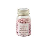 Mini Lenti di cioccolato rosa chiaro per decorazione dolci 80 g Decora